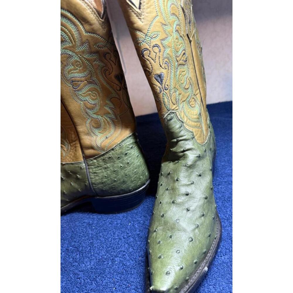 Women’s Tony Lama Cowboy Boots Sz 9B Style H2053L  Full Quill Handcrafted In USA - Picture 14 of 16